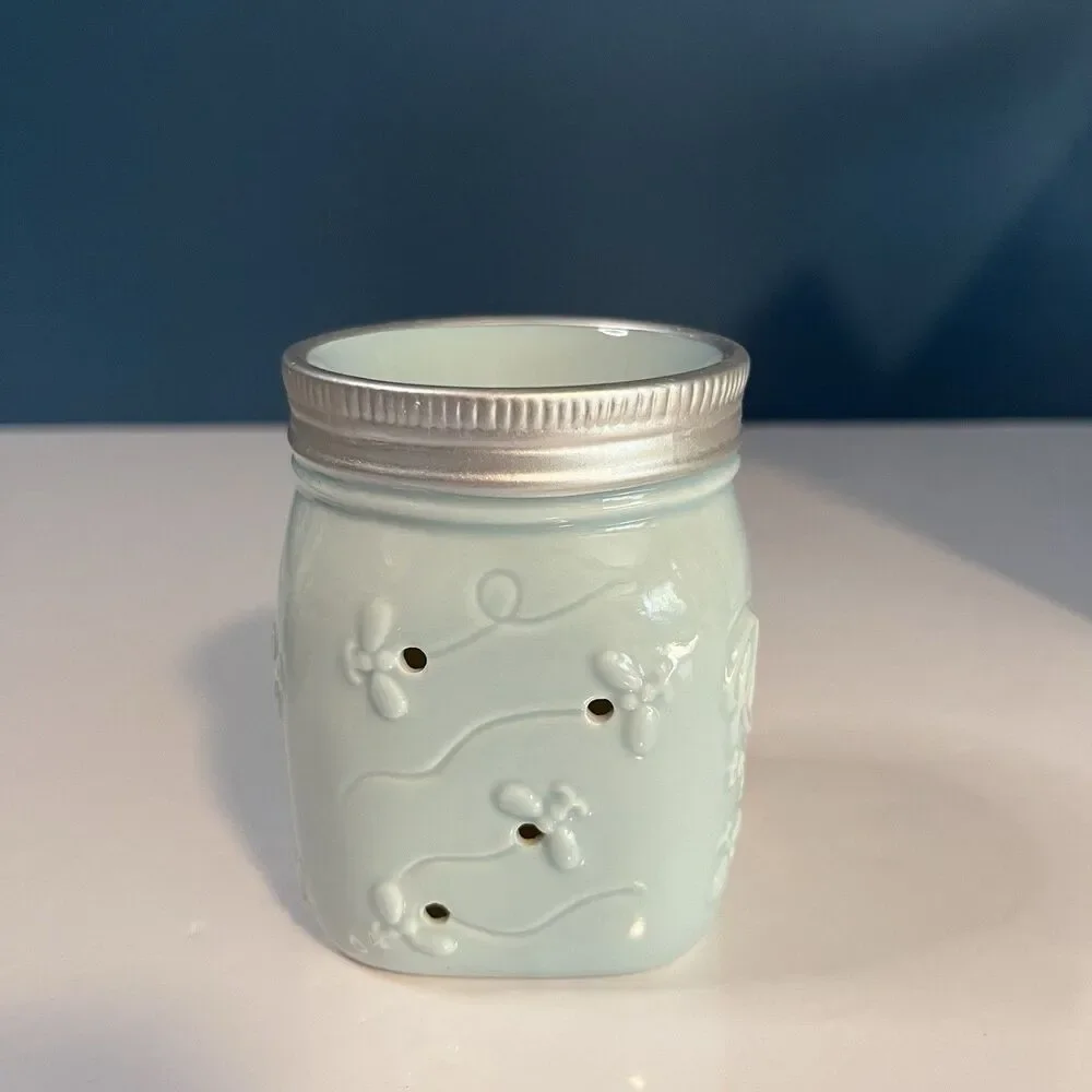 Scentsy Wall Plug Mini Wax Warmer Chasing Fireflies Mason Jar w box Summer Cabin
